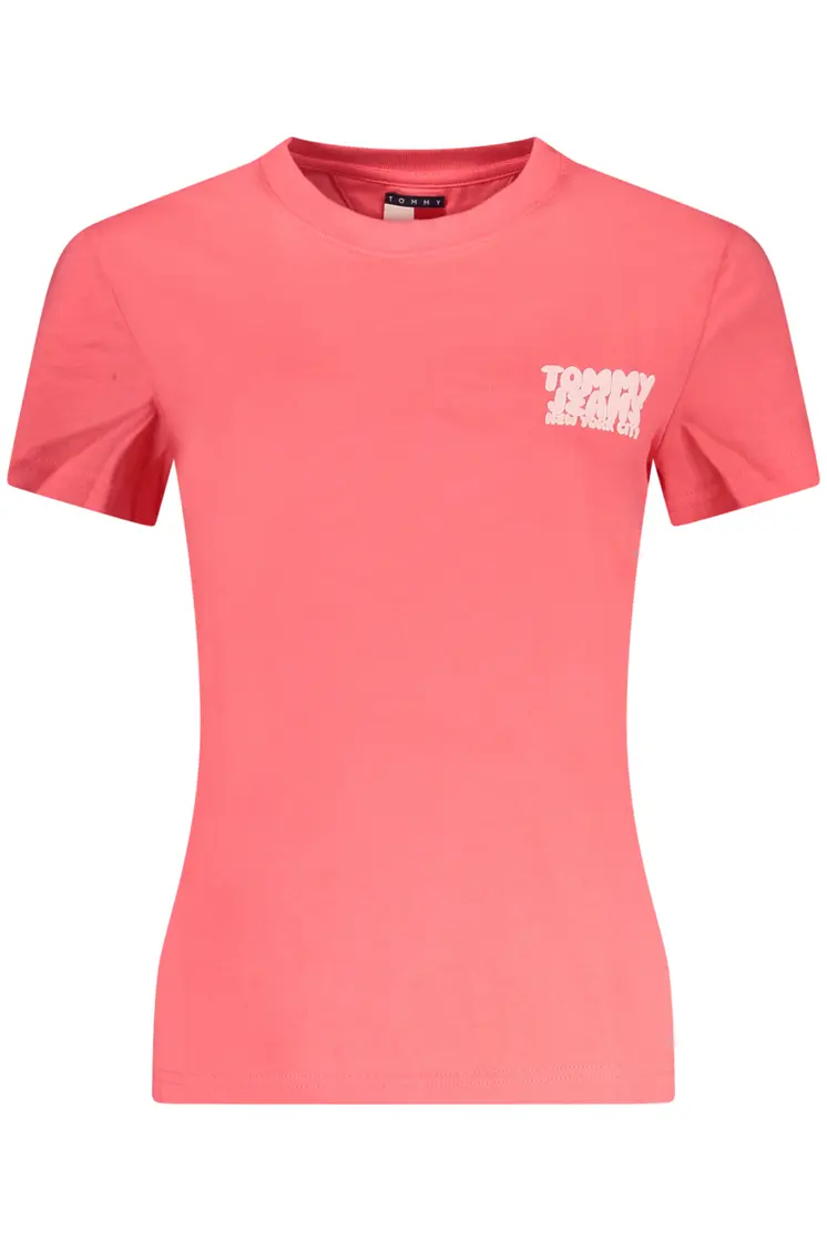 TOMMY HILFIGER WOMEN'S SHORT SLEEVE T-SHIRT PINK