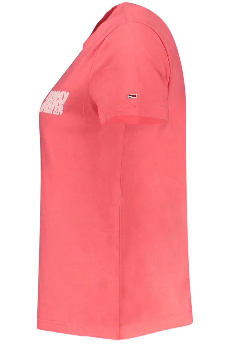 TOMMY HILFIGER WOMEN'S SHORT SLEEVE T-SHIRT PINK