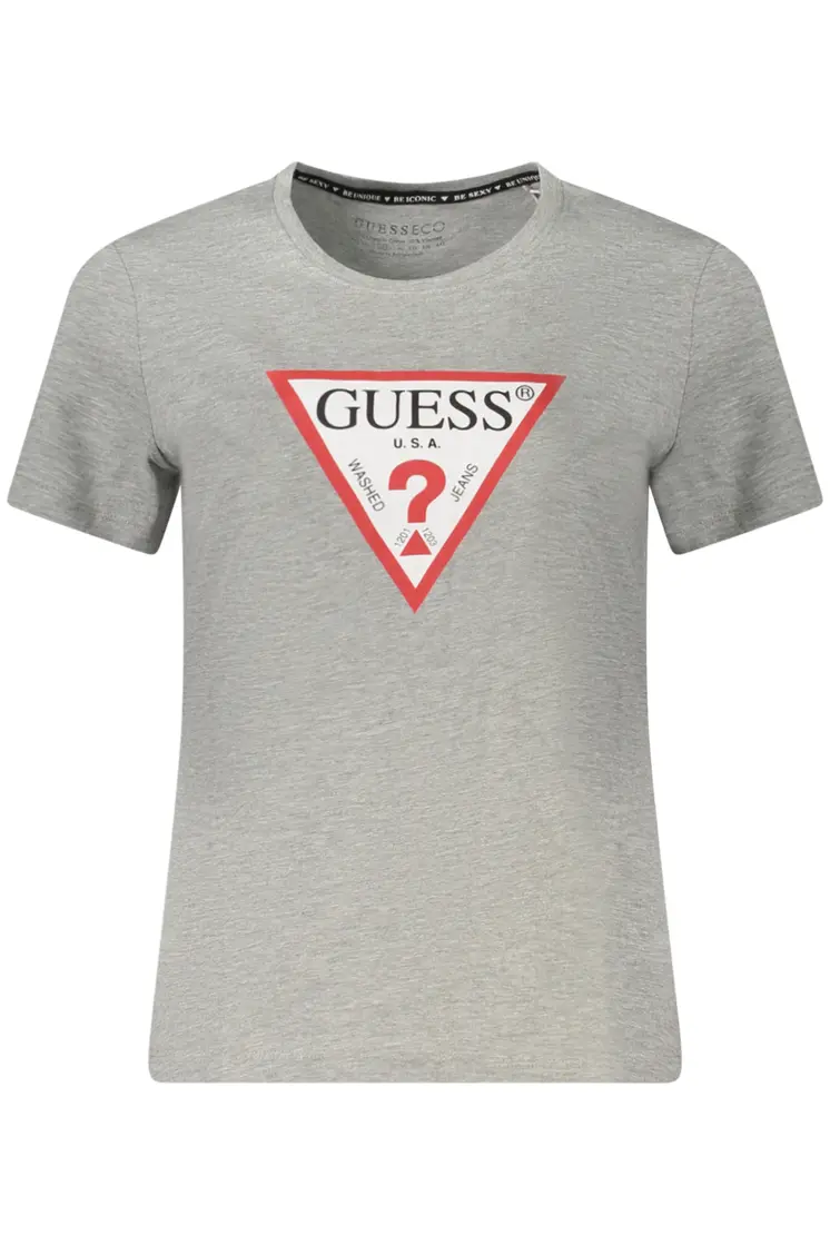 GUESS JEANS SHORT SLEEVE T-SHIRT WOMEN GREY