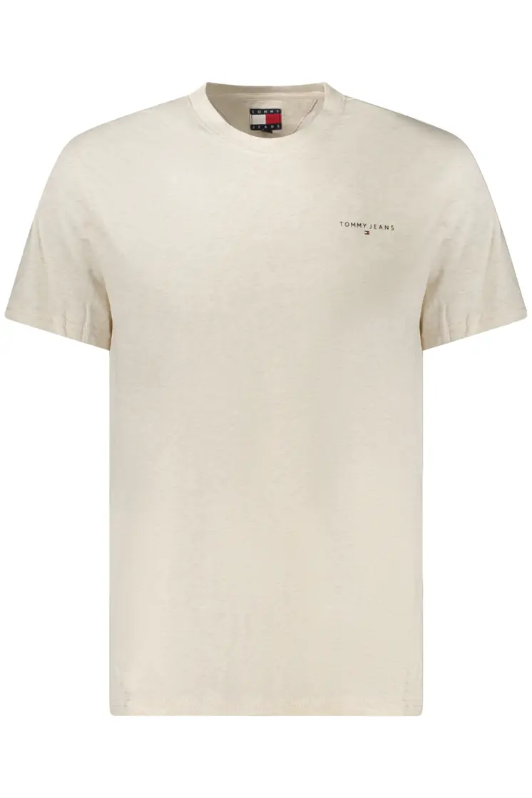 TOMMY HILFIGER MEN'S SHORT-SLEEVE T-SHIRT BEIGE