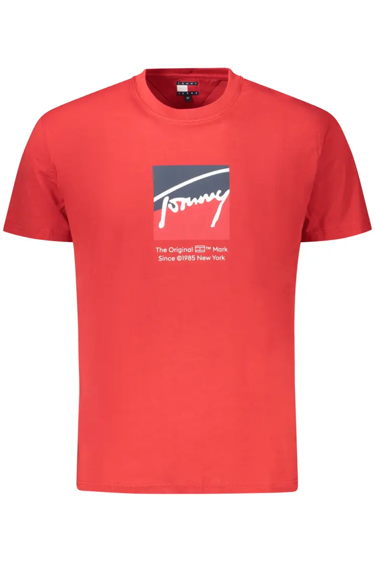 TOMMY HILFIGER MEN'S SHORT-SLEEVED T-SHIRT, RED