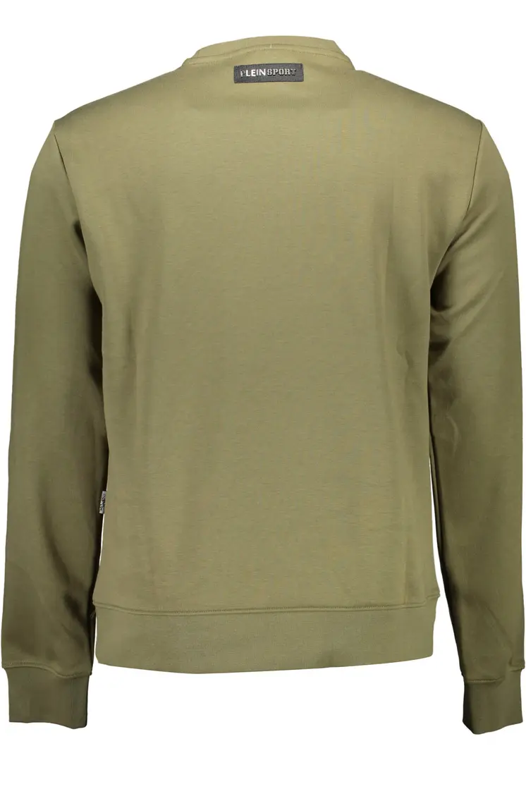 PLEIN SPORT SWEATSHIRT WITHOUT ZIP MAN GREEN