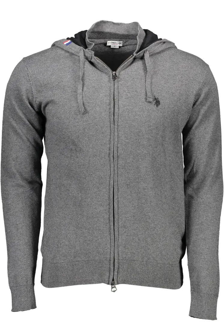 US POLO CARDIGAN MAN GRAY