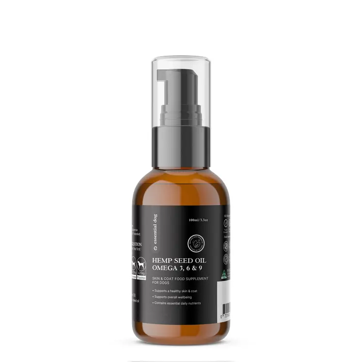 100% Raw Hemp Seed Oil: Skin, Coat and Stress Formula (Food Supplement)