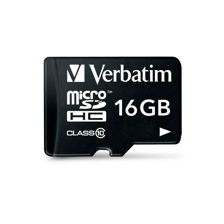 Micro SD Memory Card with Adaptor Verbatim Black 16 GB
