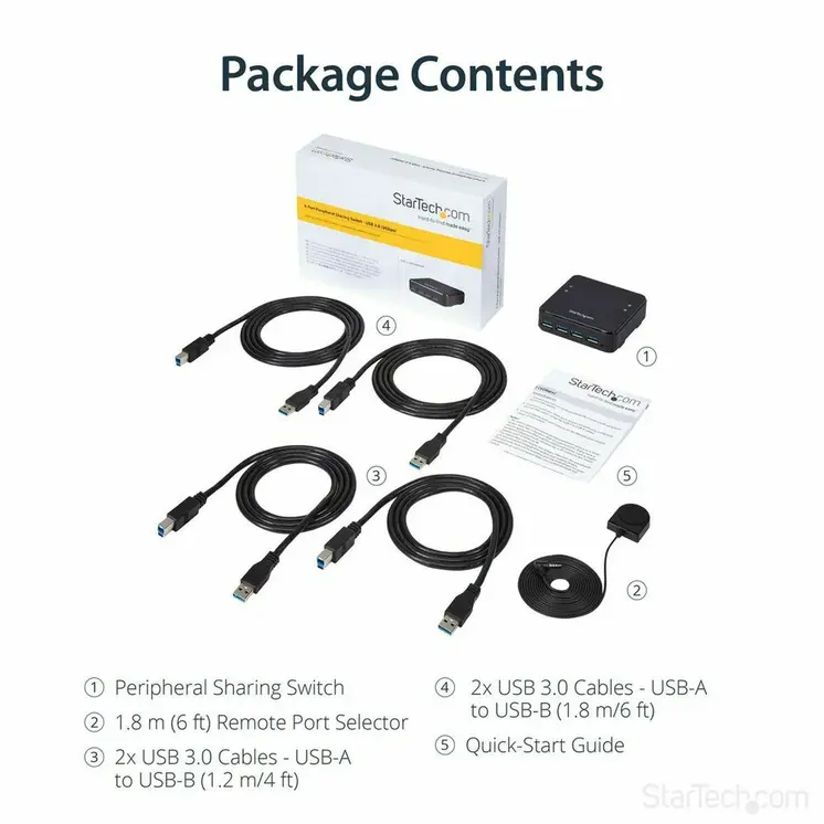 USB Hub Startech HBS304A24A Black 5 Gbit/s