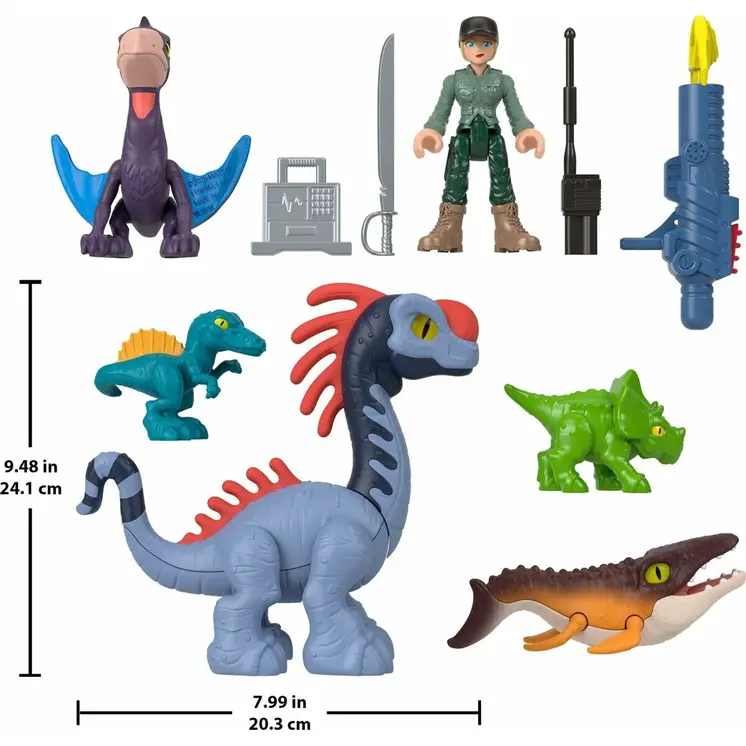 Playset Imaginext Jurassic World Multicolour 10 Pieces