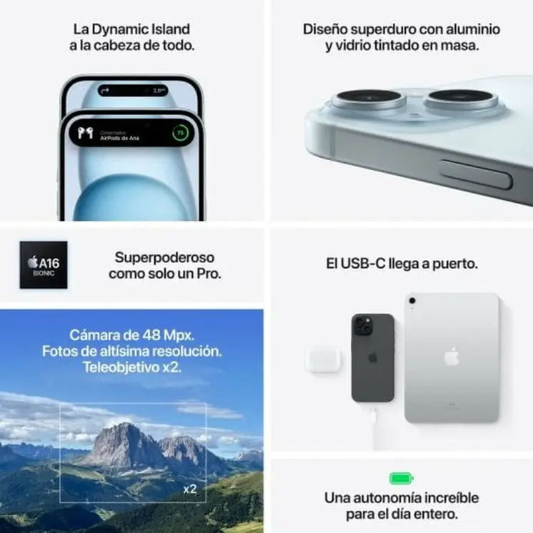 Smartphone Apple iPhone 15 6,1" 128 GB Green