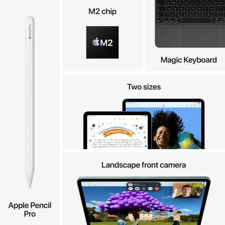 Tablet Apple iPad Air 2024 11" M2 8 GB RAM 128 GB Grey