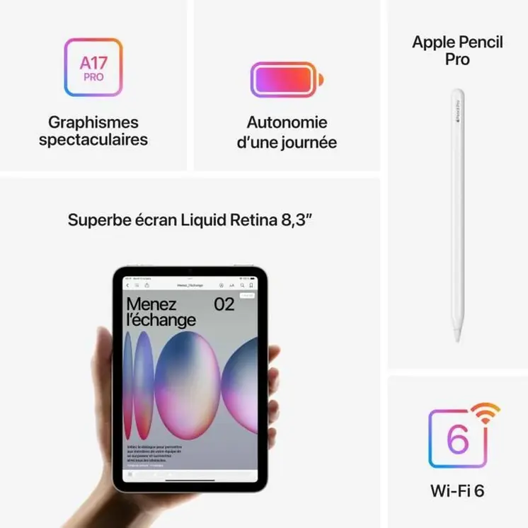 Tablet Apple iPad mini 8,3" Grey 512 GB