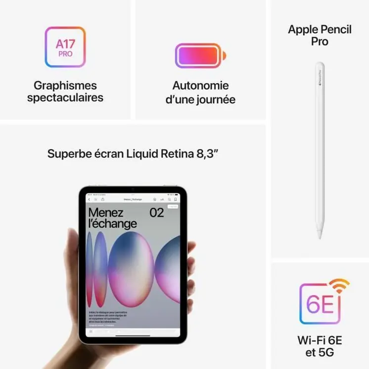 Tablet Apple iPad mini 8,3" 128 GB Grey