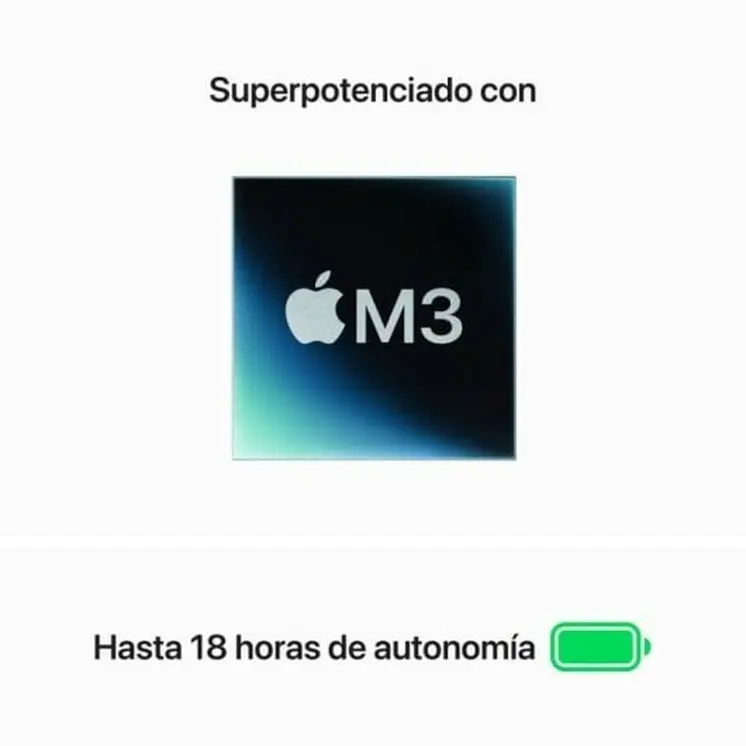 Laptop Apple MC9D4Y/A M3 16 GB RAM 256 GB SSD 15,3"