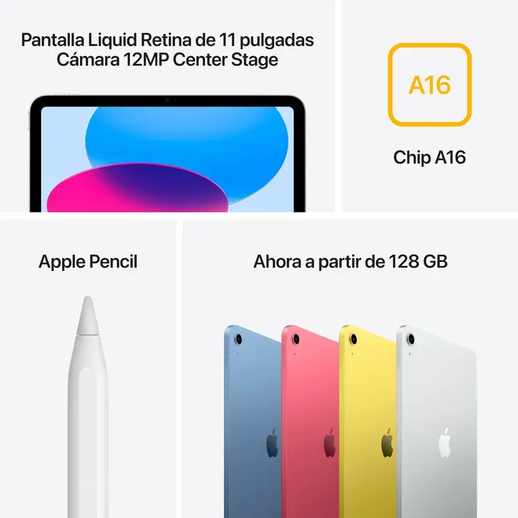 Tablet Apple iPad 11" 256 GB Yellow A14 Bionic