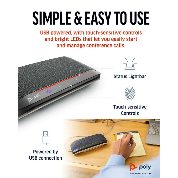 Portable Bluetooth Speakers Poly 77P34AA