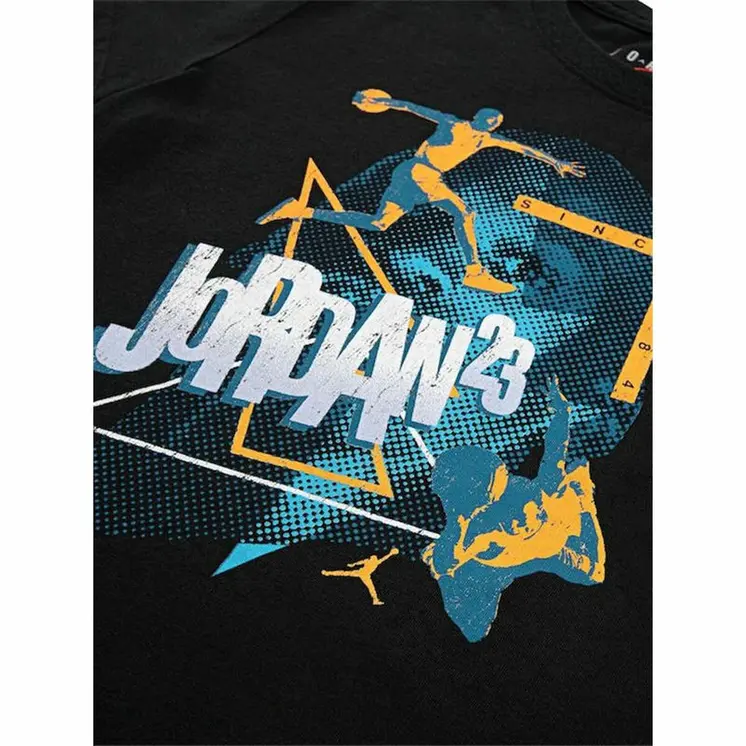 Child's Short Sleeve T-Shirt Jordan Jdb Jordan 3Peat Ss Black