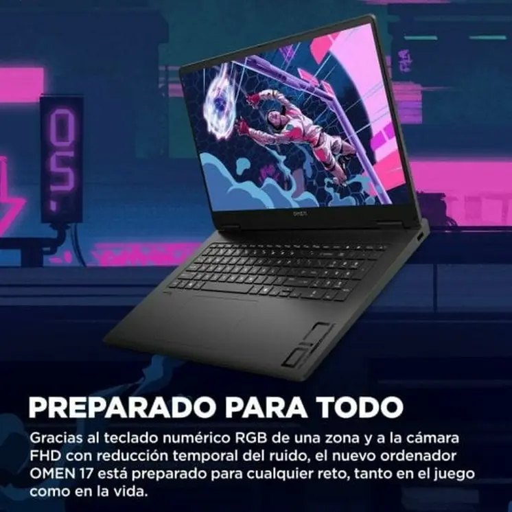 Laptop HP A30YTEA 17" 32 GB RAM 1 TB SSD AMD Ryzen 7 8845HS Nvidia Geforce RTX 4070