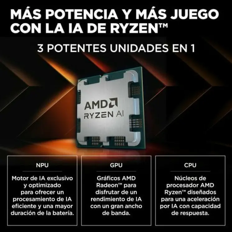 Laptop HP A30YWEA 17" 32 GB RAM 1 TB SSD Spanish Qwerty amd ryzen 9-8945hs Nvidia Geforce RTX 4060
