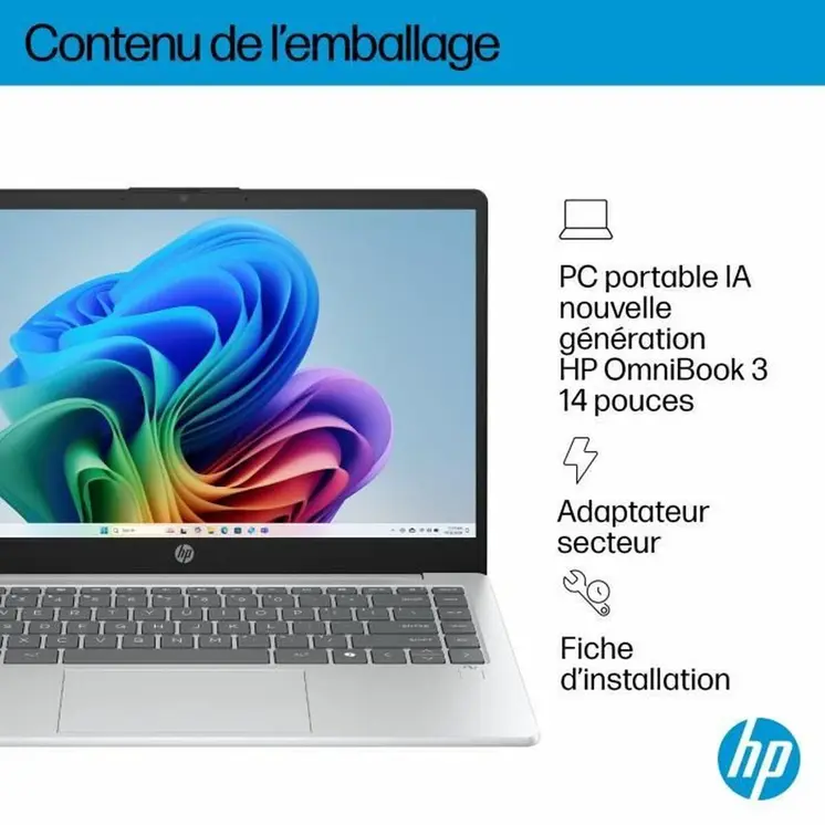Laptop HP Omnibook 3 14-ha0015nf 14'' Ryzen 5 3450U 16 GB RAM 512 GB SSD