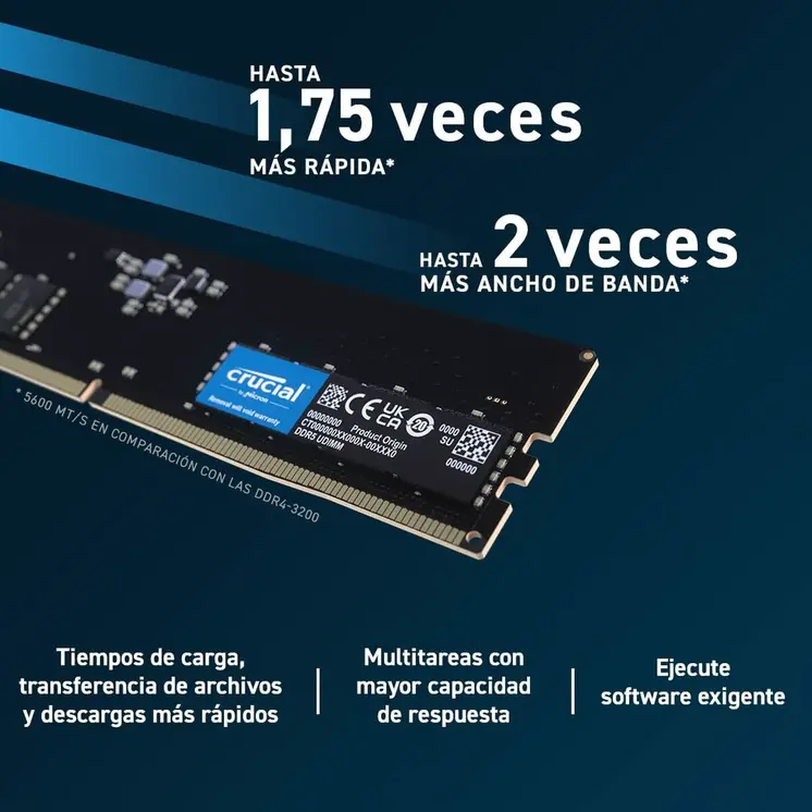 RAM Memory Crucial CT2K16G56C46U5 32 GB