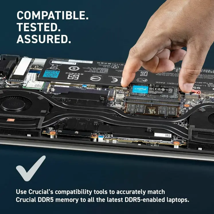 RAM Memory Crucial CT8G56C46S5 8 GB DDR5 SDRAM DDR5 5600 MHz