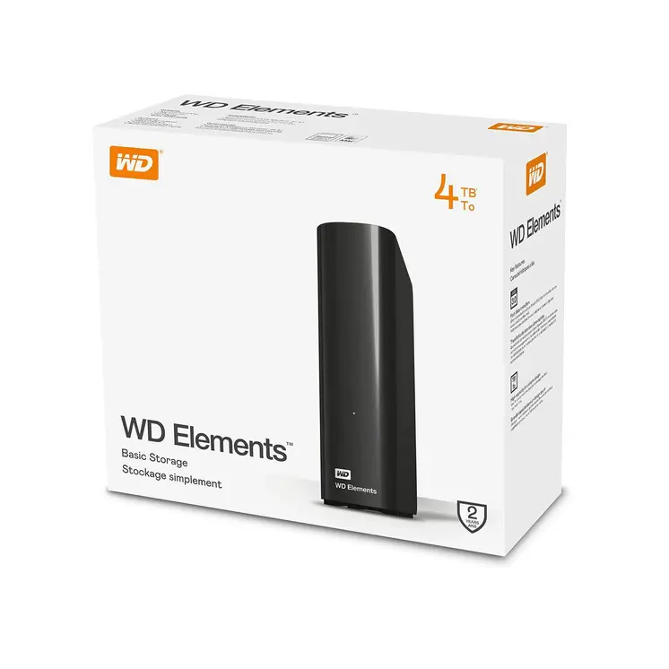 Hard Drive Western Digital WD Elements Desktop Black 4 TB HDD