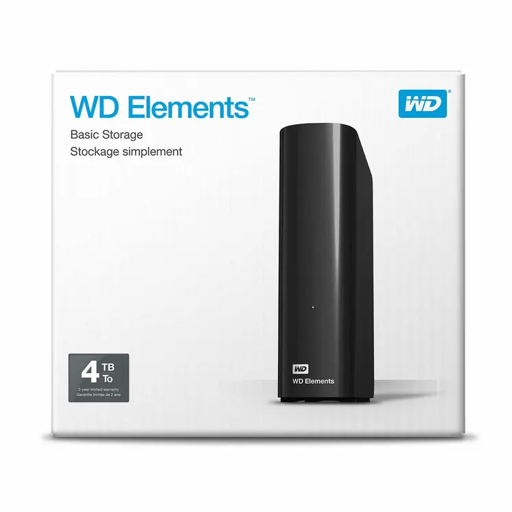 Hard Drive Western Digital WD Elements Desktop Black 4 TB HDD