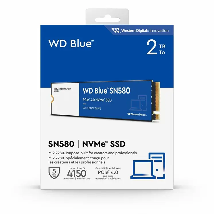 Hard Drive Western Digital SN580 TLC 2 TB SSD