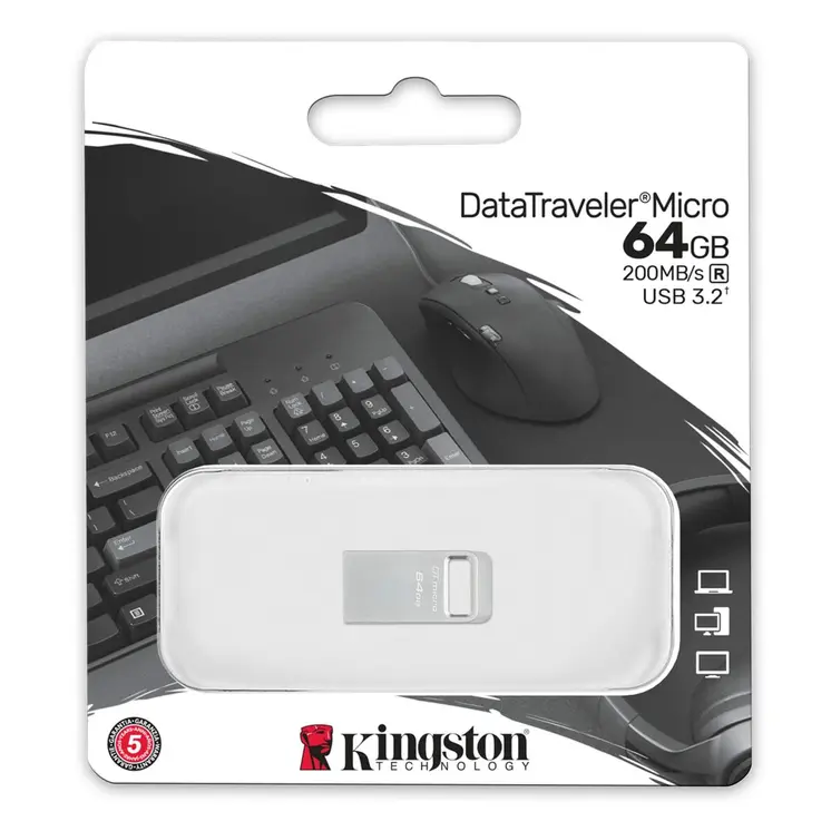 USB stick Kingston DTMC3G2/64GB Silver 64 GB (1 Unit)