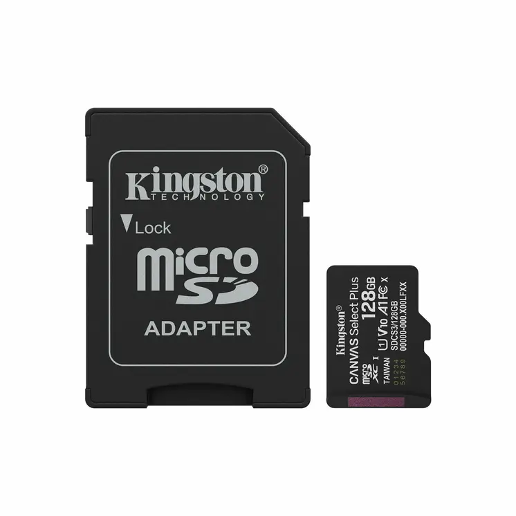 Micro SD Memory Card with Adaptor Kingston SDCS3/128GB 128 GB