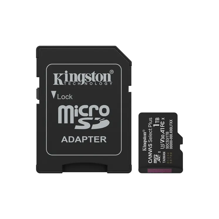 Micro SD Memory Card with Adaptor Kingston SDCS3/1TB 1 TB