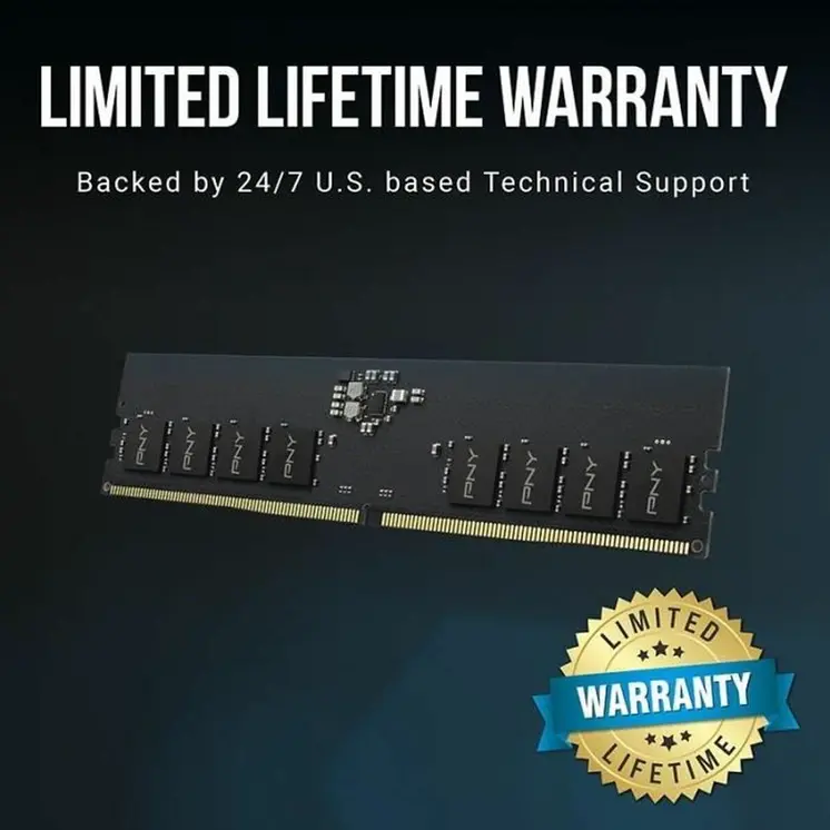 RAM Memory PNY 8 GB DDR5 SDRAM DDR5 4800 MHz CL40
