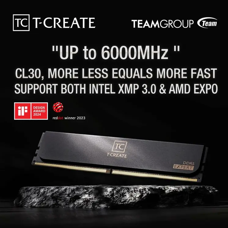 RAM Memory Team Group CTCED532G6000HC30DC01 32 GB DDR5 SDRAM DDR5 6000 MHz