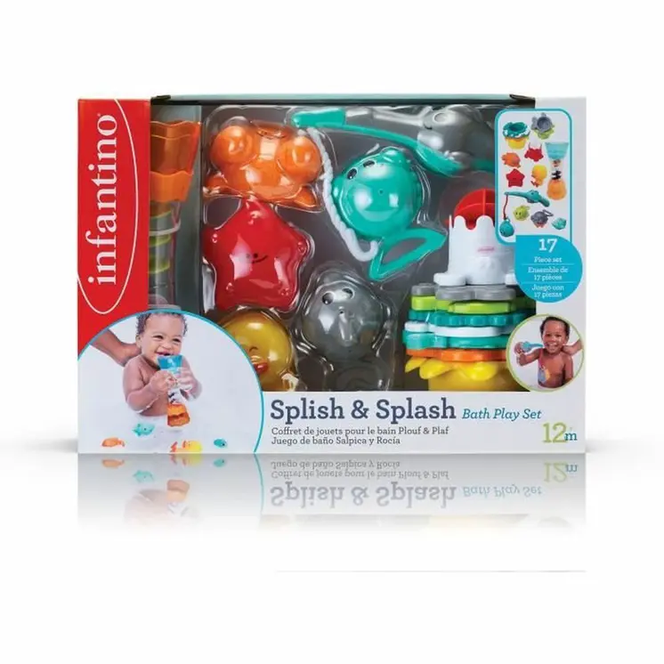 Set of Bath Toys Infantino Bath Set 17 Pieces underwater