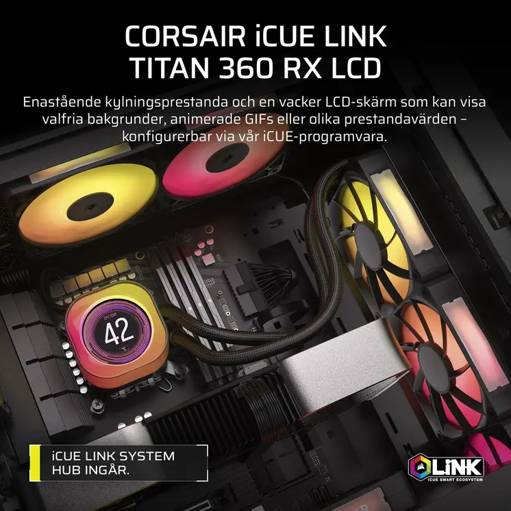 Liquid Refrigeration Kit Corsair iCUE LINK TITAN 360 RX LCD