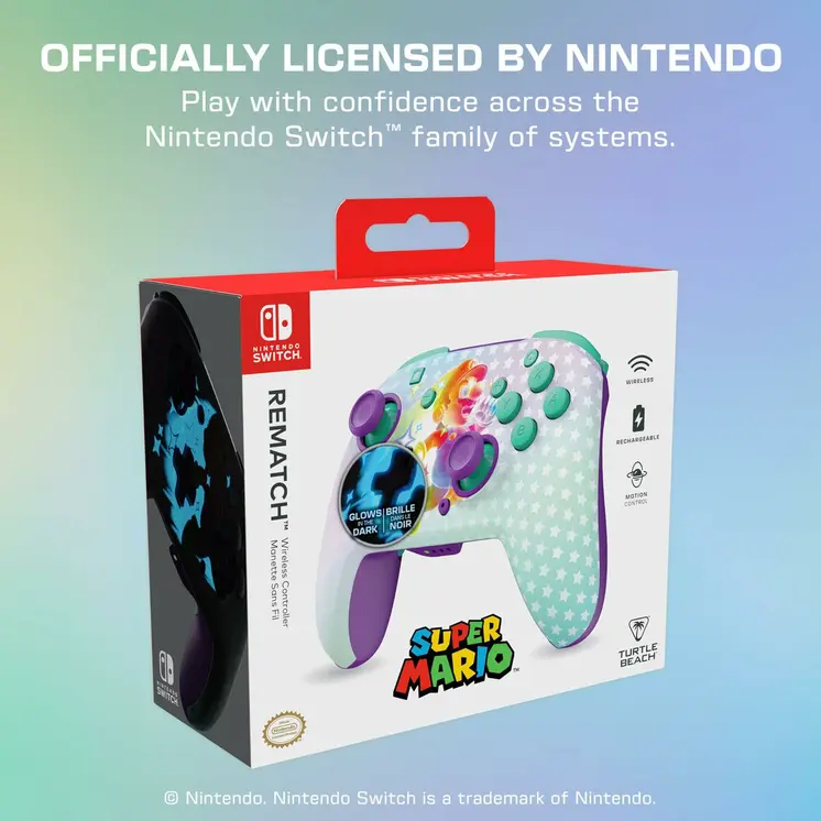 Gaming Control Turtle Beach Rematch Mario Nintendo Switch