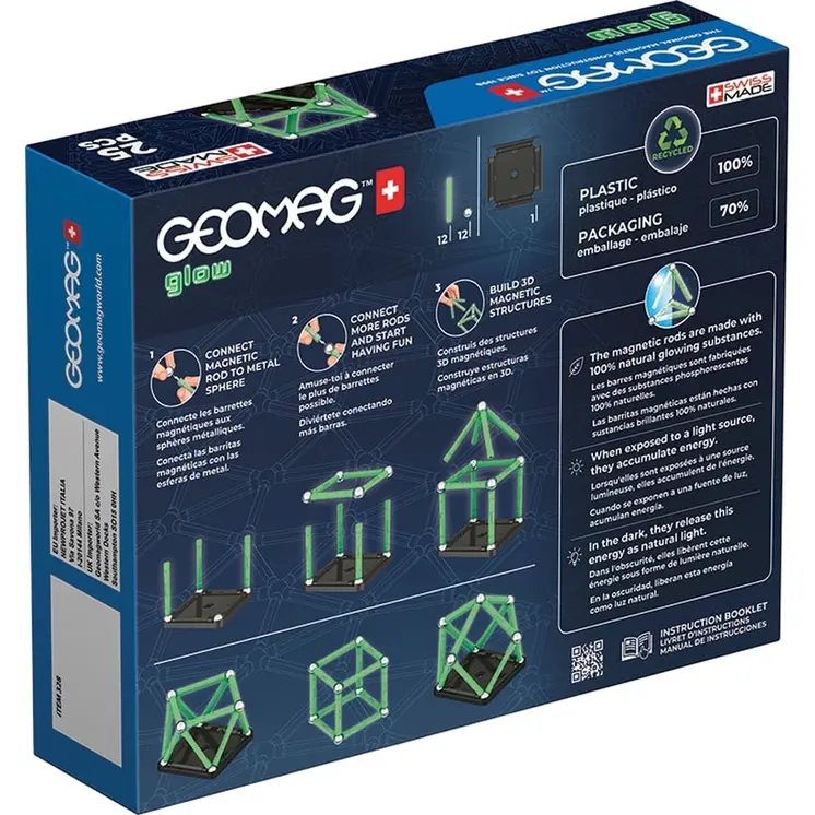 Playset Geomag Glow Recycled 25 Pieces