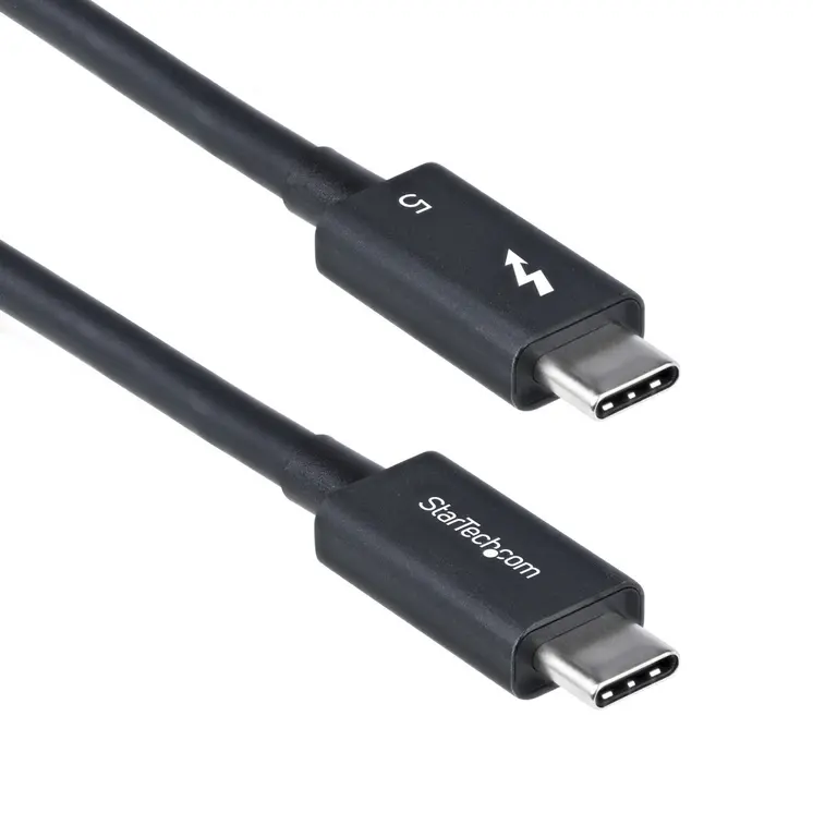 Power Cord Startech TBLT5MM80CM240W Black 80 cm