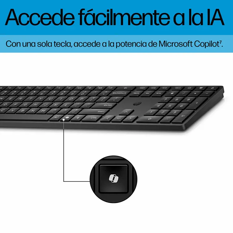 Keyboard and Mouse HP 4R009UT Black Spanish Qwerty
