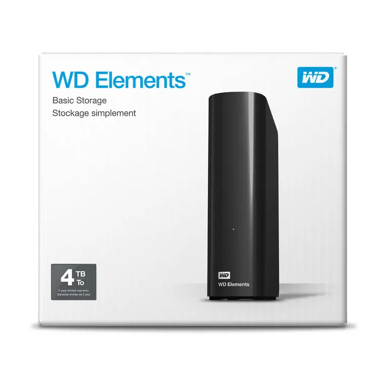Hard Drive Western Digital WD Elements Desktop Black 4 TB HDD