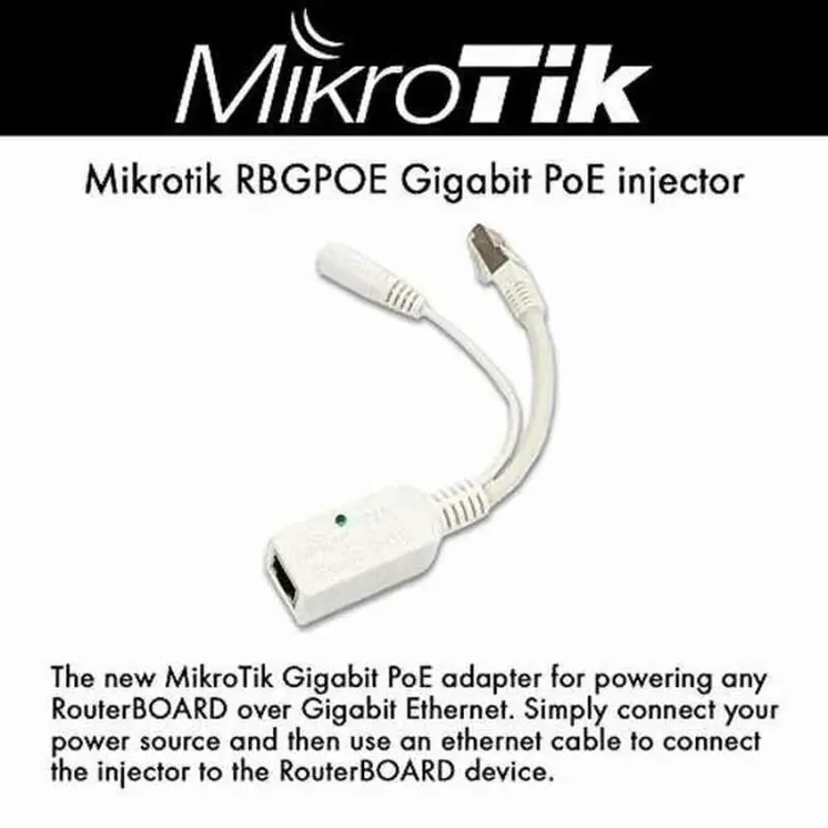 PoE Injector Mikrotik RBGPOE Gigabit Ethernet