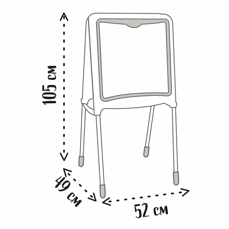 Double-sided Slate Smoby Foldable 80 Pieces 105 x 49 x 52 cm