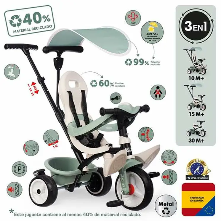 Tricycle Smoby Metallic