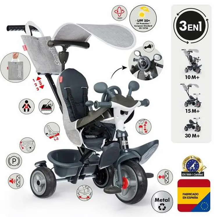 Tricycle Smoby Metallic