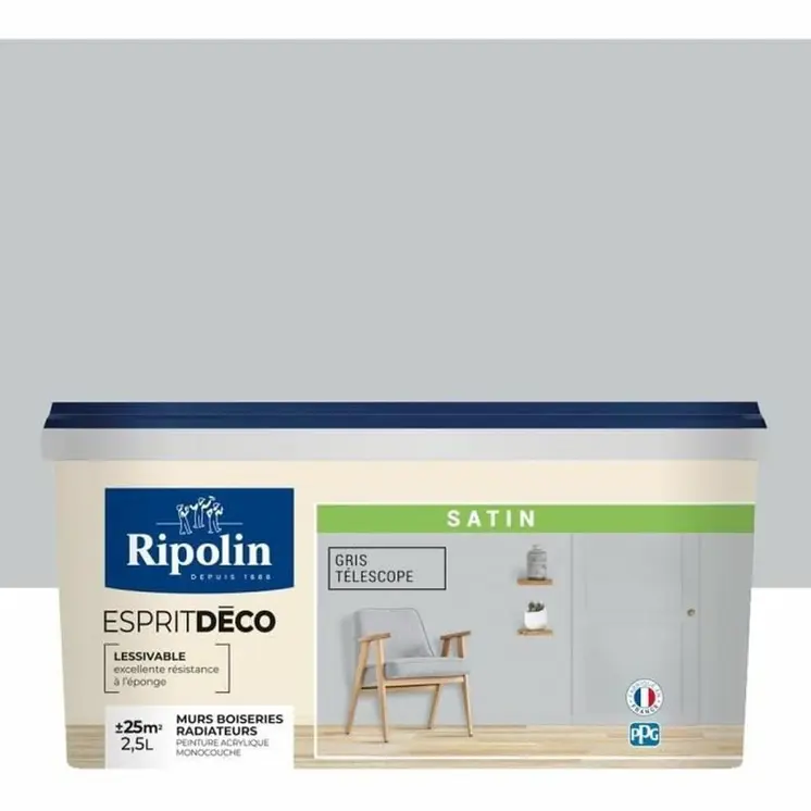 Primer Paint Ripolin Grey Satin finish 2,5 L