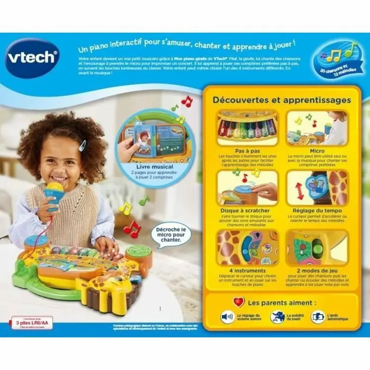 Musical Toy Vtech JUNGLE ROCK - MI PIANO JIRAFA