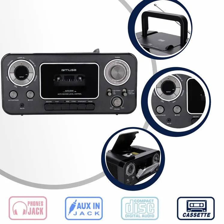 Radio cassette Muse M-182RDC