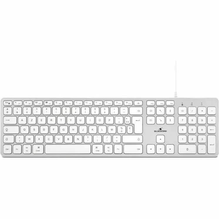 Keyboard Bluestork White French AZERTY