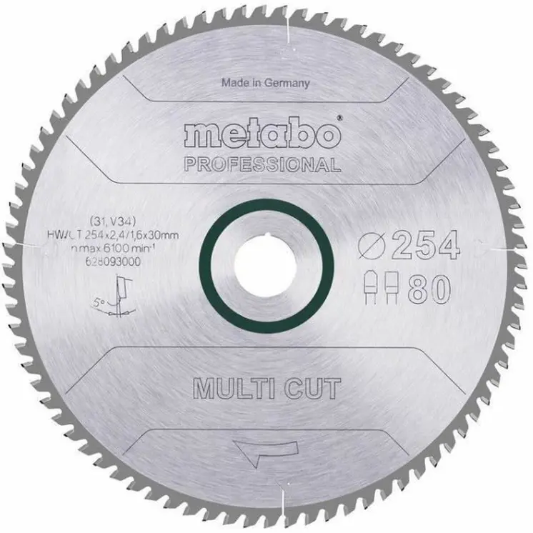 Saw Blade Metabo HW/CT Ø 254 mm