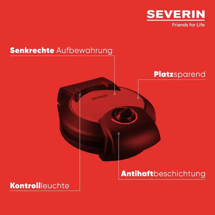 Waffle Maker Severin WA 2103 Black 1200 W