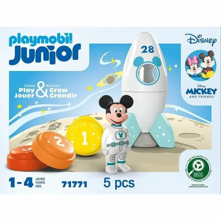 Playset Playmobil Junior 71771 Mickey astronaut Disney 5 Pieces